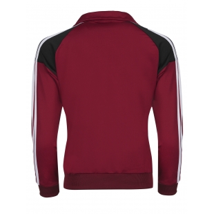 Спортен екип - черен, бордо с бели линии